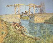 Vincent Van Gogh The Langlois Bridge at Arles with Women Washing (nn04) china oil painting artist